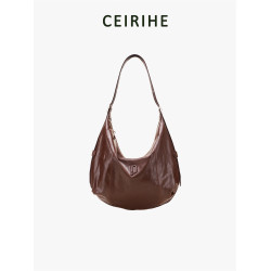 CEIRIHE 豌豆系列Hobo包包大容量通勤托特包波嬉風單肩斜背馬鞍包