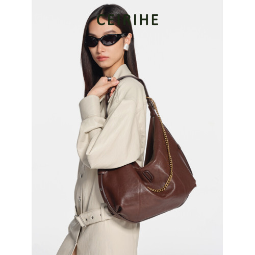 CEIRIHE 豌豆系列Hobo包包大容量通勤托特包波嬉風單肩斜背馬鞍包 CEIRIHE 豌豆系列Hobo包包大容量通勤托特包波嬉風單肩斜背馬鞍包