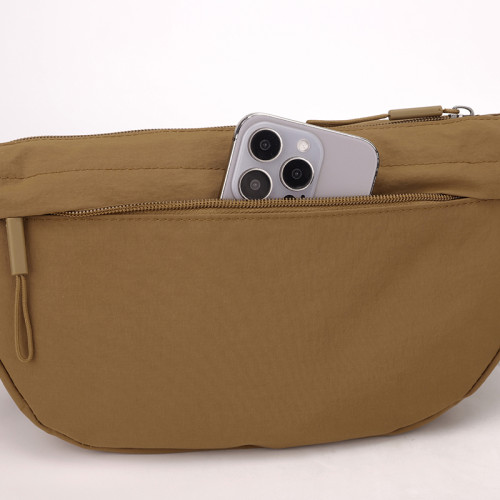 日系超輕防水斜後後背包牛津布男女通用百搭單肩尼龍輕便實用馬鞍胸包