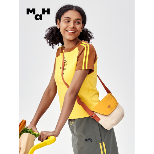 MAH斜後後背包女2026新款時尚春夏季單肩包包通勤設計感小衆馬鞍包男