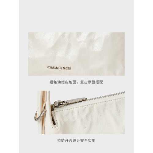 [新年禮物]CHARLES&KEITH女包CK2-80160183褶皺斜背腋下小方包
