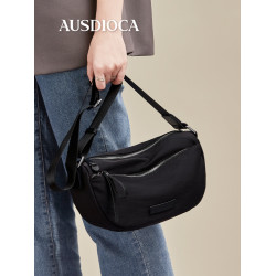 牛津布包包女2026新款時尚大容量馬鞍包通勤單肩包輕便女士斜後後背包