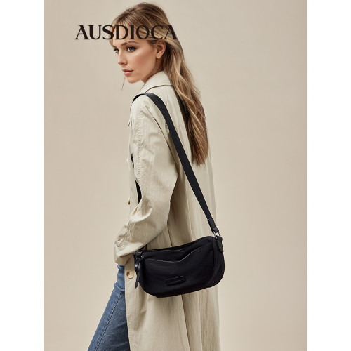 牛津布包包女2026新款時尚大容量馬鞍包通勤單肩包輕便女士斜後後背包 牛津布包包女2026新款時尚大容量馬鞍包通勤單肩包輕便女士斜後後背包