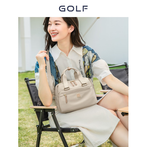 GOLF輕便時尚簡約手提包出差旅行拎包上班大容量百搭女士單肩包
