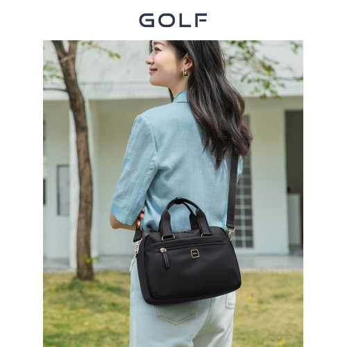 GOLF輕便時尚簡約手提包出差旅行拎包上班大容量百搭女士單肩包