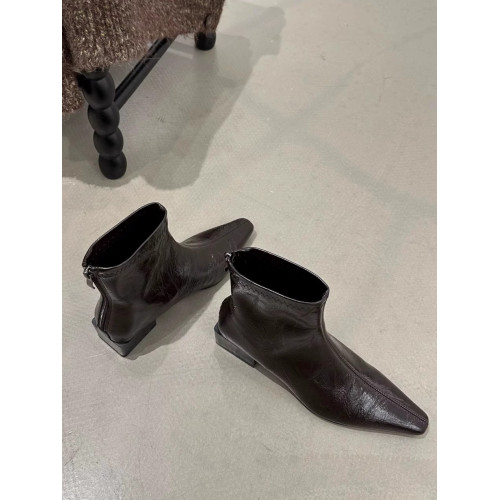 羊皮版~法式尖頭粗跟短靴女百搭瘦瘦靴小衆設計感馬丁靴切爾西靴 羊皮版~法式尖頭粗跟短靴女百搭瘦瘦靴小衆設計感馬丁靴切爾西靴