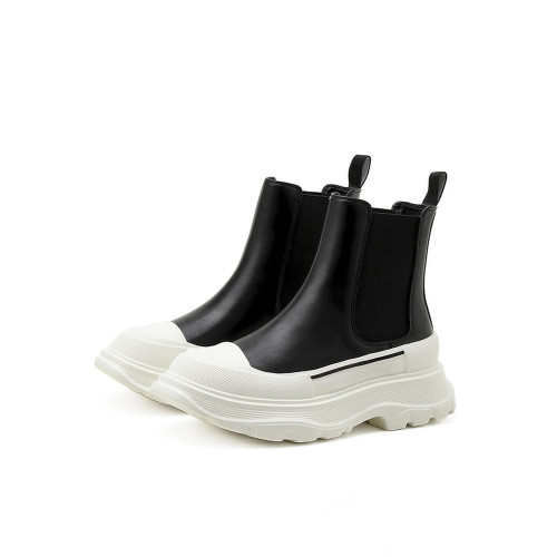 麥崑馬丁靴女切爾西短靴女2025年冬季新款真皮厚底短筒靴瘦瘦單靴 麥崑馬丁靴女切爾西短靴女2025年冬季新款真皮厚底短筒靴瘦瘦單靴