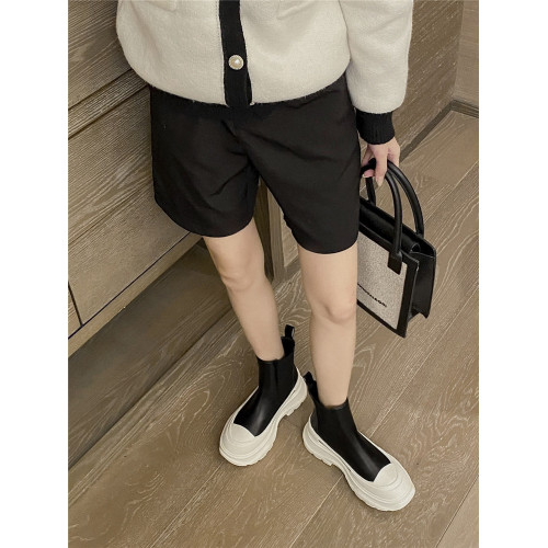 麥崑馬丁靴女切爾西短靴女2025年冬季新款真皮厚底短筒靴瘦瘦單靴 麥崑馬丁靴女切爾西短靴女2025年冬季新款真皮厚底短筒靴瘦瘦單靴