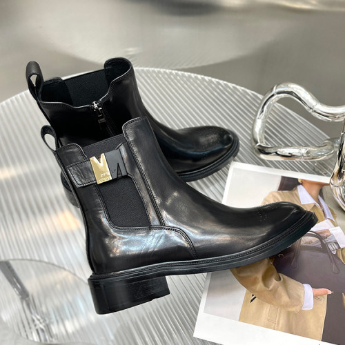 2025款歐貨女靴側拉鍊切爾西短靴女單靴真皮平底英倫風復古馬丁靴 2025款歐貨女靴側拉鍊切爾西短靴女單靴真皮平底英倫風復古馬丁靴