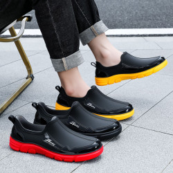 廚房廚師工作防水鞋女時尚款雨鞋防滑釣魚洗車工作低幫膠鞋套鞋男