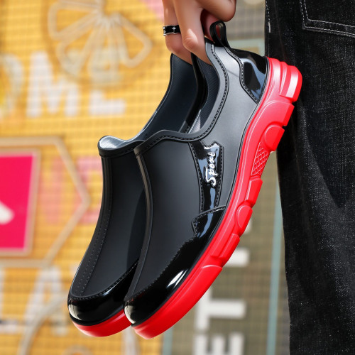 廚房廚師工作防水鞋女時尚款雨鞋防滑釣魚洗車工作低幫膠鞋套鞋男