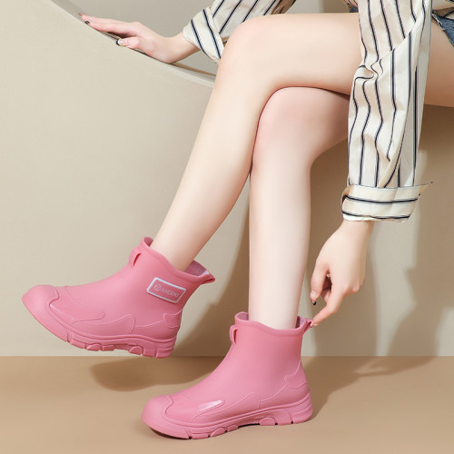 軍登雨鞋女款短筒矽膠防滑膠鞋戶外洗車外賣百搭雨靴廚房防水工作