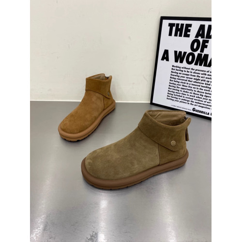 日系復古大頭短靴女2026秋冬新款厚底網紅機車短筒休閒單靴馬丁靴