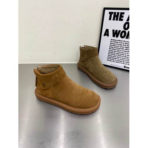 日系復古大頭短靴女2026秋冬新款厚底網紅機車短筒休閒單靴馬丁靴