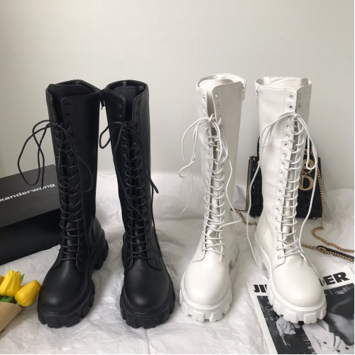 小sun家 韓版馬丁靴女春季單靴厚底不過膝高筒騎士機車大碼長筒靴 小sun家 韓版馬丁靴女春季單靴厚底不過膝高筒騎士機車大碼長筒靴