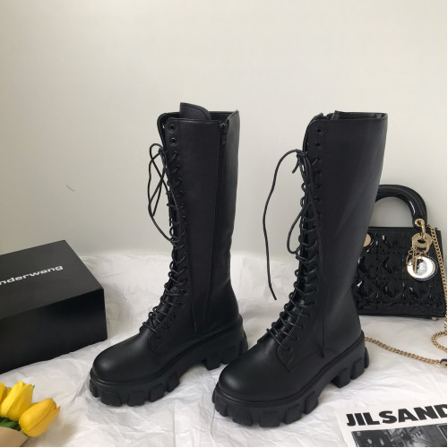 小sun家 韓版馬丁靴女春季單靴厚底不過膝高筒騎士機車大碼長筒靴 小sun家 韓版馬丁靴女春季單靴厚底不過膝高筒騎士機車大碼長筒靴