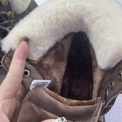 擦色復古腮紅馬丁靴女短靴2025冬季新款加絨厚底大黃靴戶外工裝靴