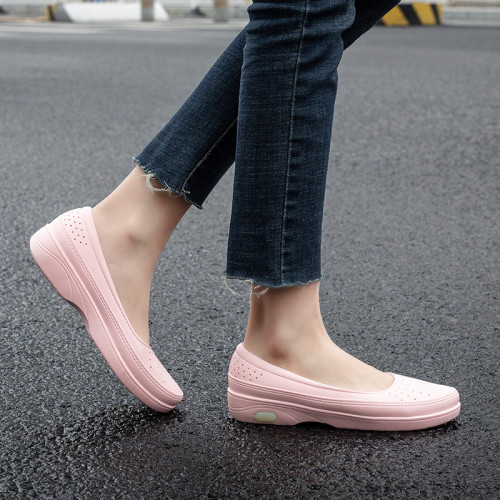 2026新款軟質果凍淺口雨鞋平跟包頭休閒舒適女單鞋防滑塑膠鞋