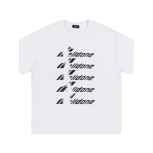 潮牌welldone bshy短袖男女夏季11珍珠彈幕純棉情侶夏季寬鬆t恤