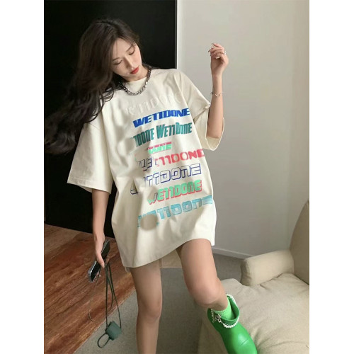 潮牌welldone bshy短袖男女夏季11珍珠彈幕純棉情侶夏季寬鬆t恤