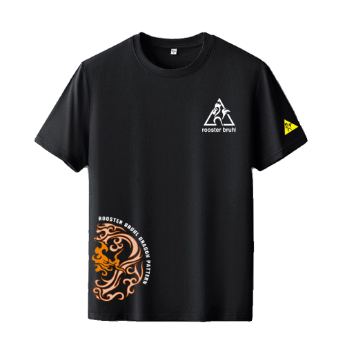 法萊爾公雞冰絲短袖t恤男夏季涼感運動速乾寬鬆跑步健身上衣體恤