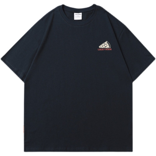 日系ins潮牌趣味印花短袖t恤男夏季寬鬆重磅純棉圓領體恤百搭休閒