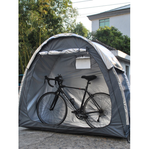 防暴雨加防雨罩深灰色騎行自行車帳篷儲物室帳篷,雙層山地車帳篷
