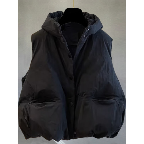 韓版連帽羽絲絨馬甲男2026秋冬季寬鬆無袖保暖背心外套高級感坎肩 韓版連帽羽絲絨馬甲男2026秋冬季寬鬆無袖保暖背心外套高級感坎肩