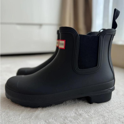 H家時尚雨鞋女短款切爾西防水防滑戶外低幫膠鞋水鞋橡膠靴易夢玲