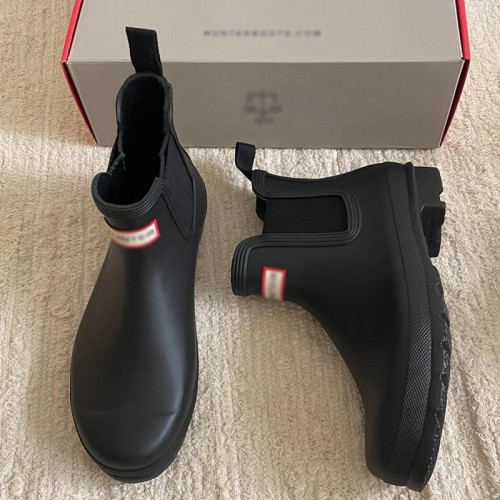 H家時尚雨鞋女短款切爾西防水防滑戶外低幫膠鞋水鞋橡膠靴易夢玲