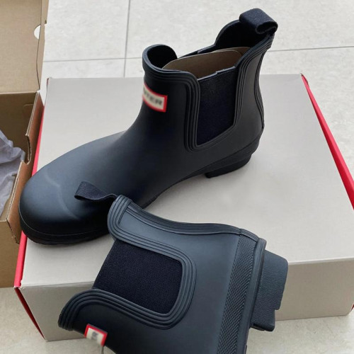 H家時尚雨鞋女短款切爾西防水防滑戶外低幫膠鞋水鞋橡膠靴易夢玲