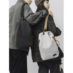 帆布胸包大容量挎包復古休閒新款男女斜後後背包港風運動包包時尚女包