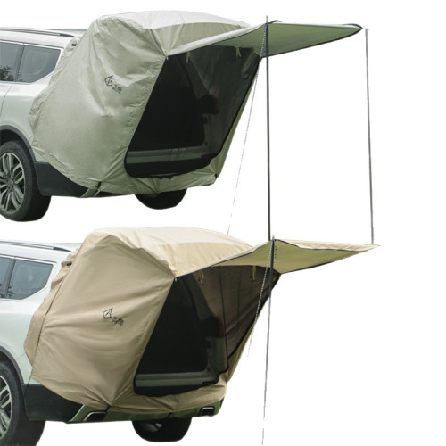 探野馬折曡車尾帳篷戶外後備箱遮陽棚SUV通用可攜式汽車尾帳篷