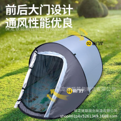 簡易帳篷戶外露營全自動野外速開室內船型防風防曬塗層加厚野營手