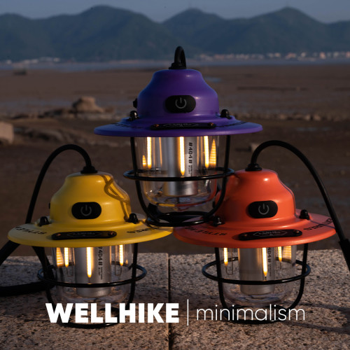 WELLHIKE迷你松果燈80h超長續航 戶外照明露營手提營地氛圍復古燈