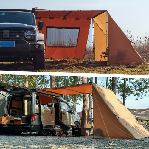 簡森戶外車邊帳拓展三角庇護所2帳篷Pro天幕側帳防蟲遮陽篷布紗網