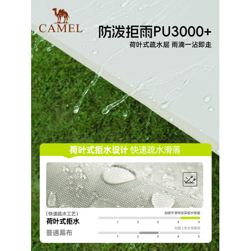 駱駝黑膠一體速開天幕帳篷戶外露營穹頂新型懶人遮陽棚2026