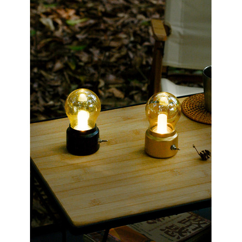 LTHW旅騰復古燈泡露營浪漫氛圍燈戶外可攜式帳篷燈長續航可充電夜燈