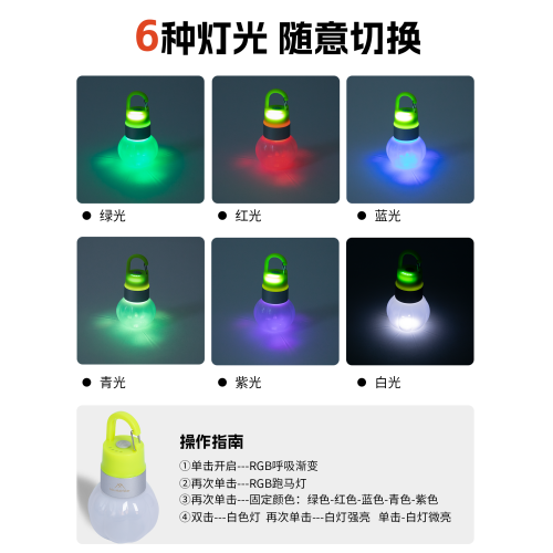 山之客南瓜燈戶外瓶蓋燈充電超亮帳篷燈野營燈氛圍燈可攜式照明燈