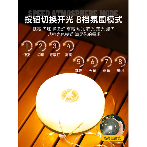 戶外露營燈卷尺燈野營氛圍防水可攜式串燈照明帳篷燈串充電式氛圍燈