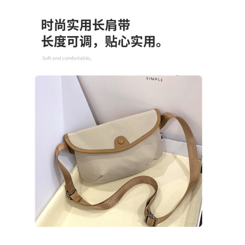 質感小衆設計郵差小包包女休閒百搭潮牛津布單肩斜後後背包胸包腋下包