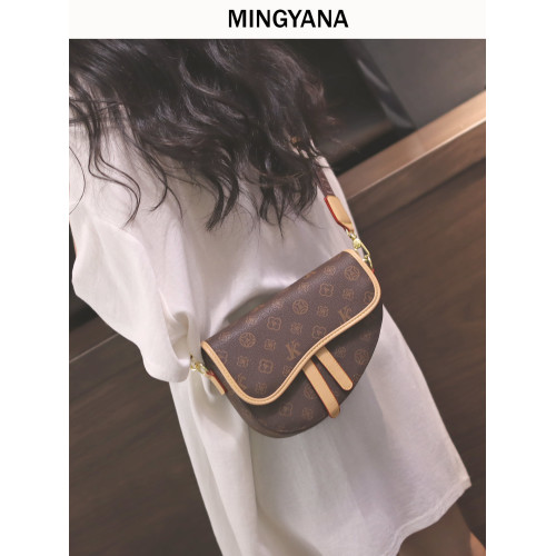 高級感時尚馬鞍小包包女式2026新款輕奢小衆復古單肩斜背腋下