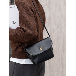 真皮小包包女2024新款美拉德復古女包軟牛皮斜後後背包簡約百搭馬鞍包