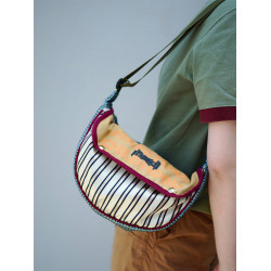 housedesign原創小衆單肩腋下包時尚休閒提花胸包中性露營斜後後背包