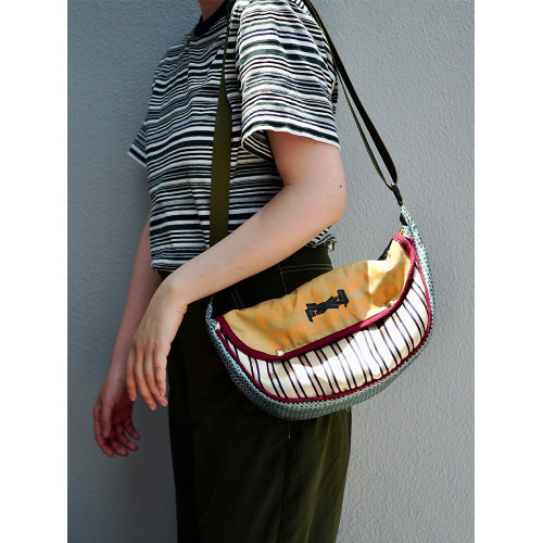 housedesign原創小衆單肩腋下包時尚休閒提花胸包中性露營斜後後背包