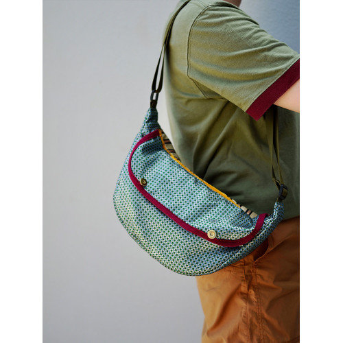 housedesign原創小衆單肩腋下包時尚休閒提花胸包中性露營斜後後背包