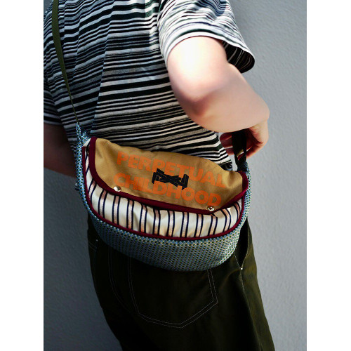 housedesign原創小衆單肩腋下包時尚休閒提花胸包中性露營斜後後背包