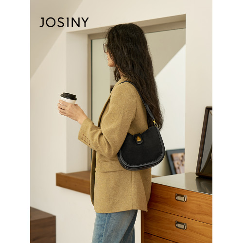 卓詩尼女士包包馬鞍包女2026新款時尚ins質感單肩斜後後背包女通勤包