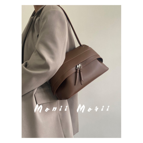 怪獸君小衆真皮腋下包時尚個性大嘴包斜後後背包女包包通勤單肩包牛皮