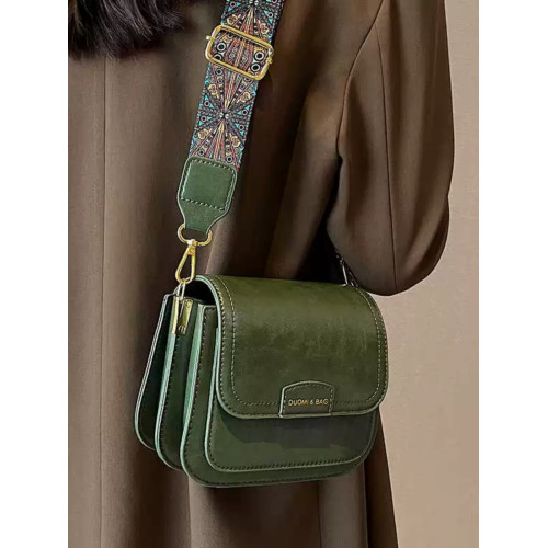 高級質感小包包女包2025新款潮時尚寬帶斜後後背包小衆百搭爆款小方包